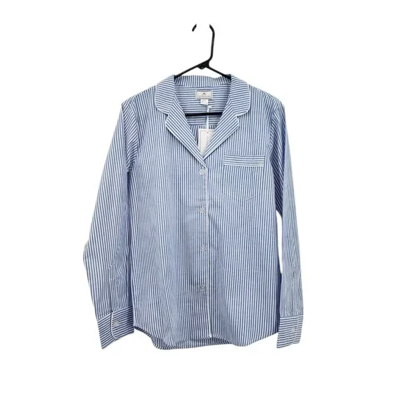 Petite Plume Women's French Blue Seersucker Pajama Set - XS - Picture 3 of 11